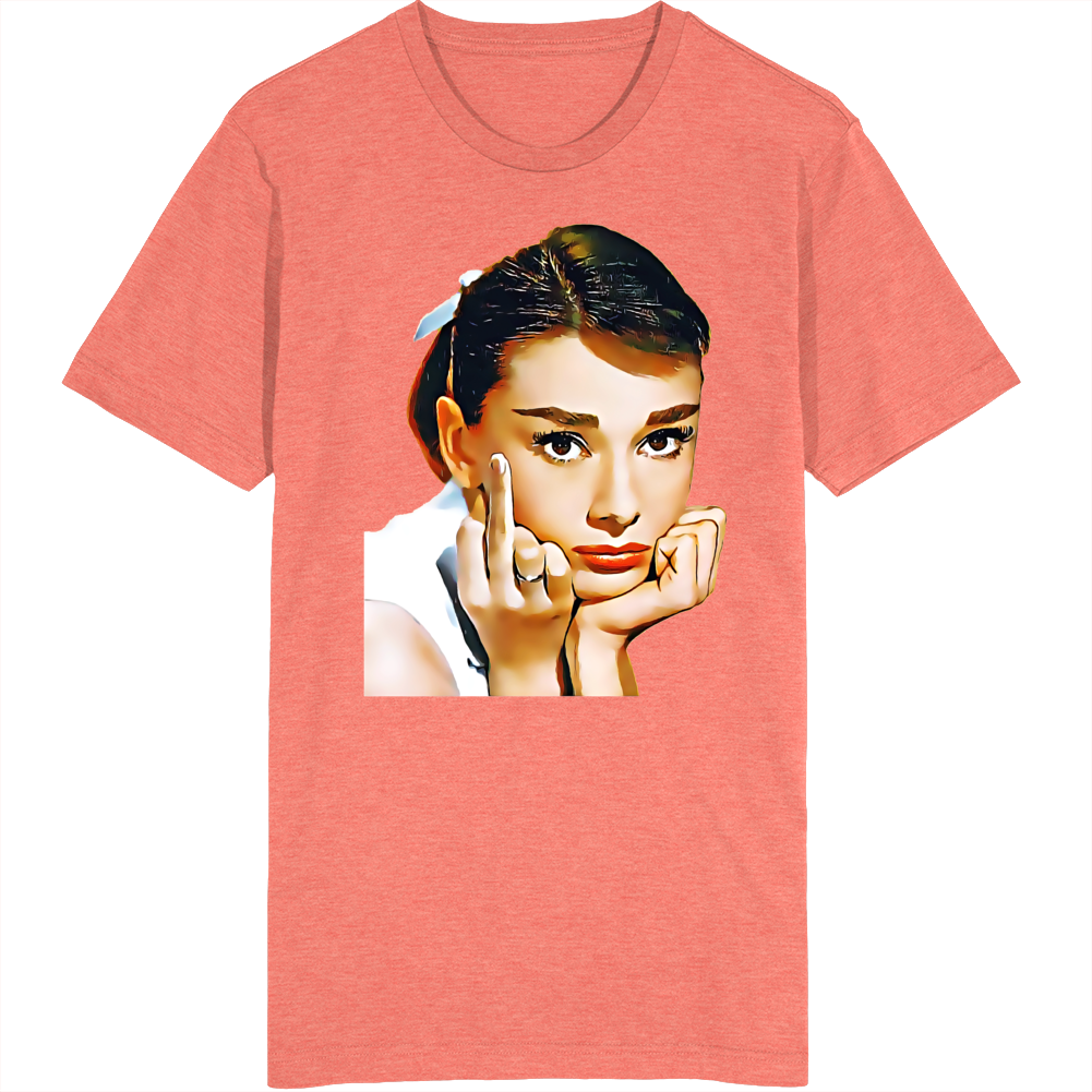 Audrey Hepburn Flipping The Bird T Shirt