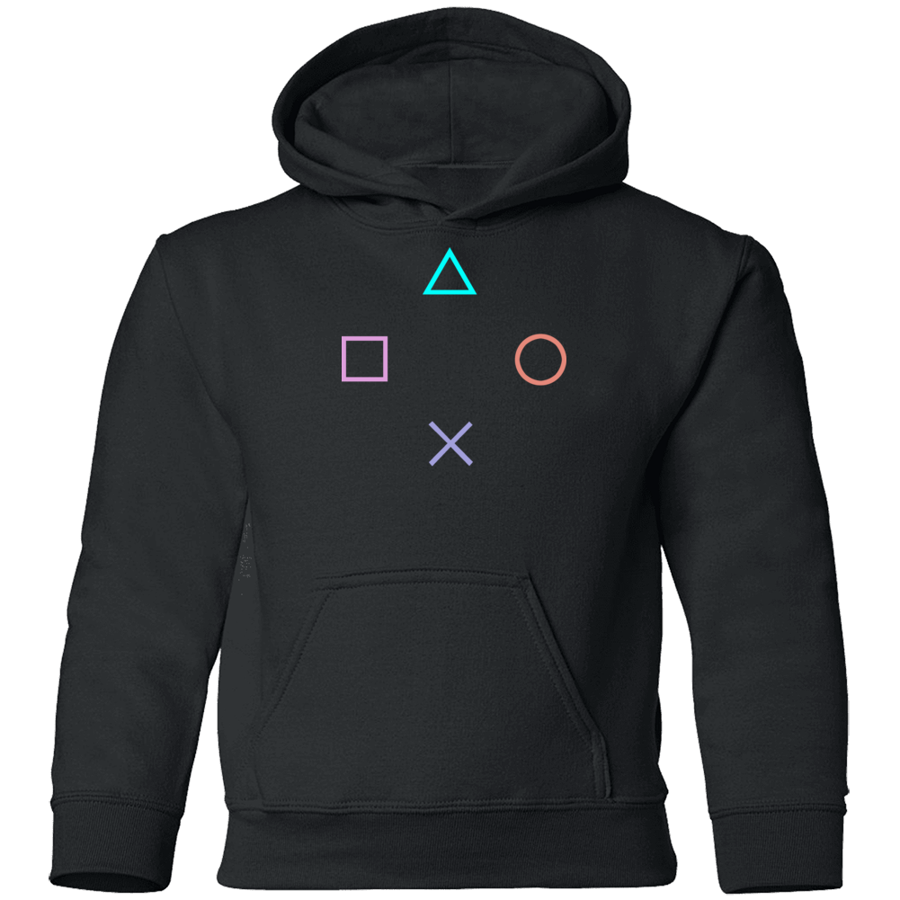 Gamer Controller Symbols Youth Hoodie