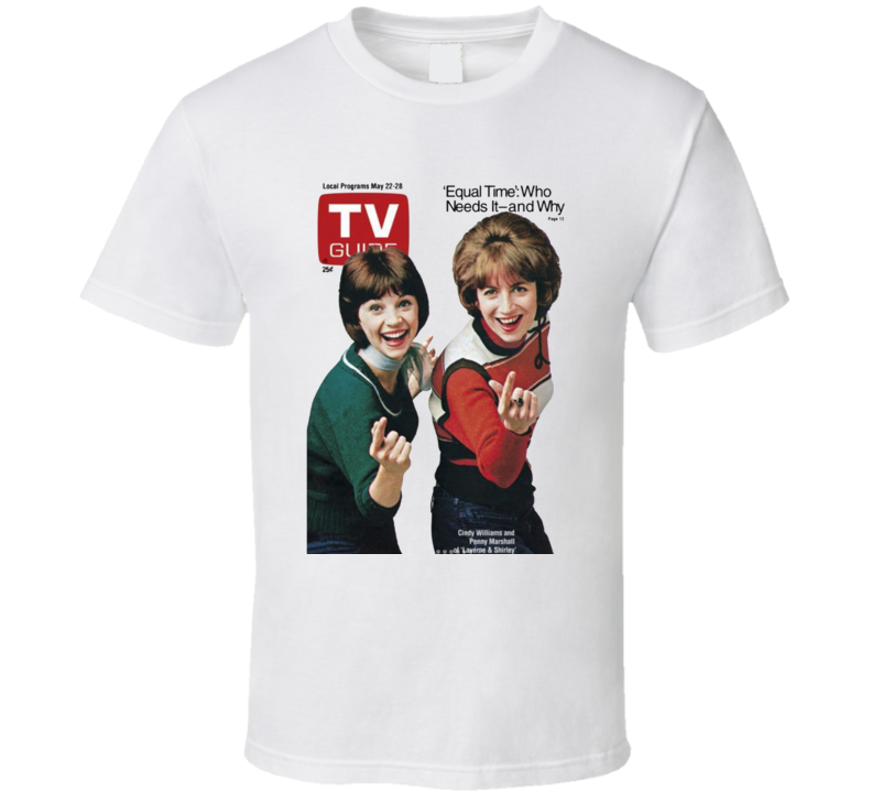 Laverne And Shirley Tv Guide T Shirt