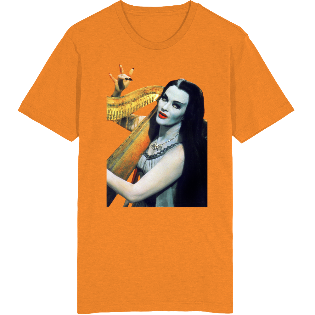Lily Munster Playing The Hearp T Shirt