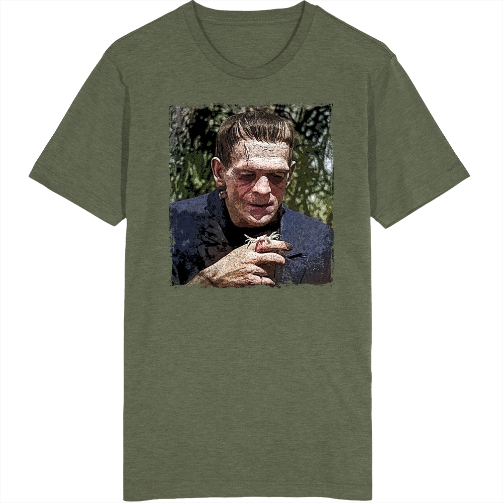 Frankenstein With A Flower T Shirt
