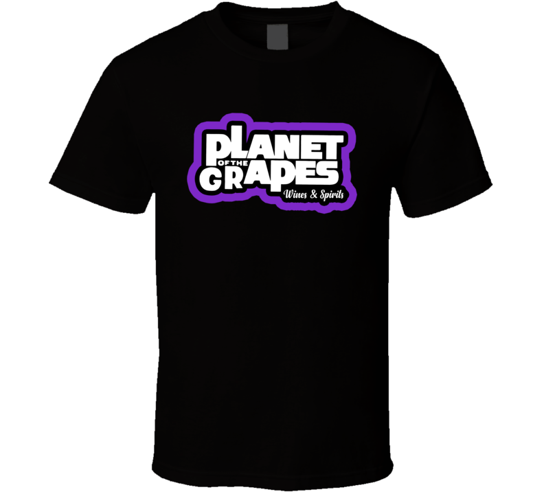 Planet Of The Grapes Wines And Spirits Parody T Shirt