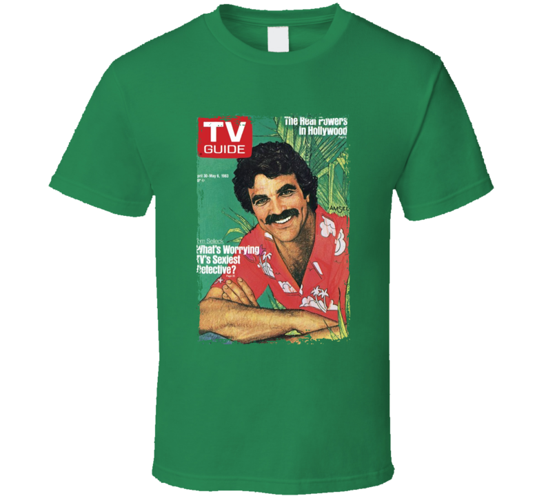 Magnum P.i. Tom Selleck Tv Guide Cover T Shirt