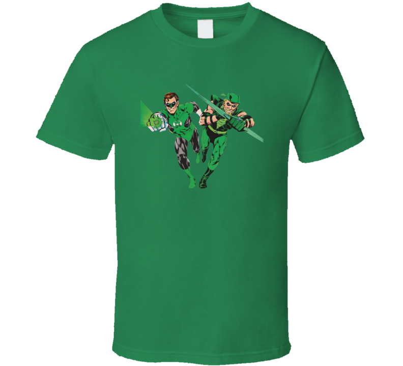 Green Lantern Green Arrow Comic Characters T Shirt