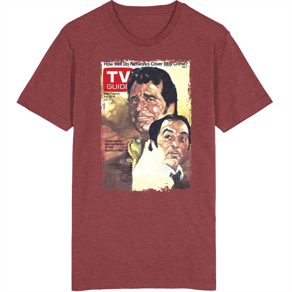 Rockford Files Garner Santos Tv Guide Cover T Shirt