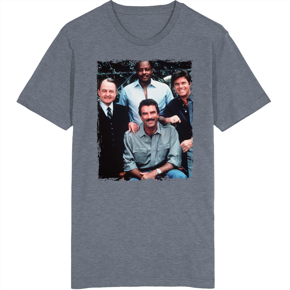 Magnum Pi 80s Cast Photo T Shirt