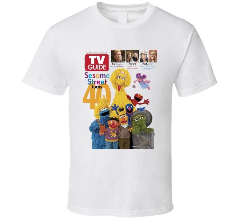 Sesame Street Turns 40 Magazine Cover T Shirt