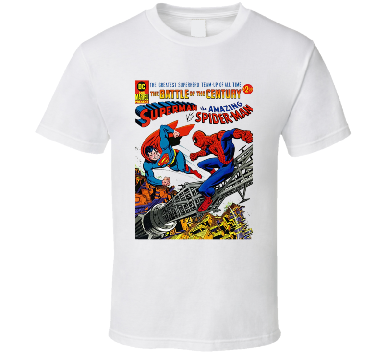 Superman Vs Spiderman Comic Book Cover T Shirt