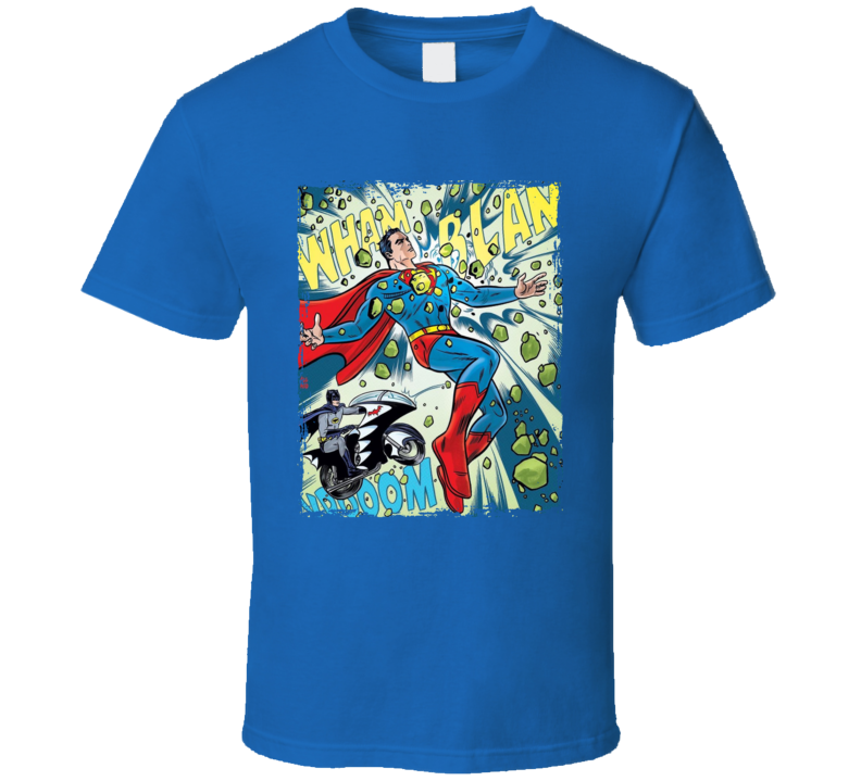 Superman Batman Wham Blam Comic T Shirt