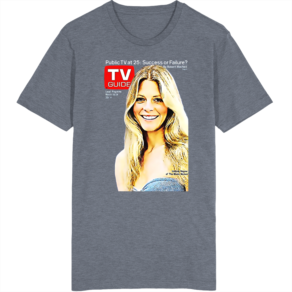 Lindsay Wagner The Bionic Woman Tv Magazine T Shirt