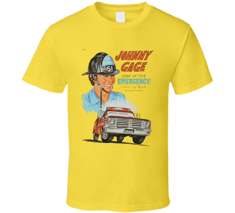 Emergency Johnny Gage Tv Series Coloring Book T Shirt