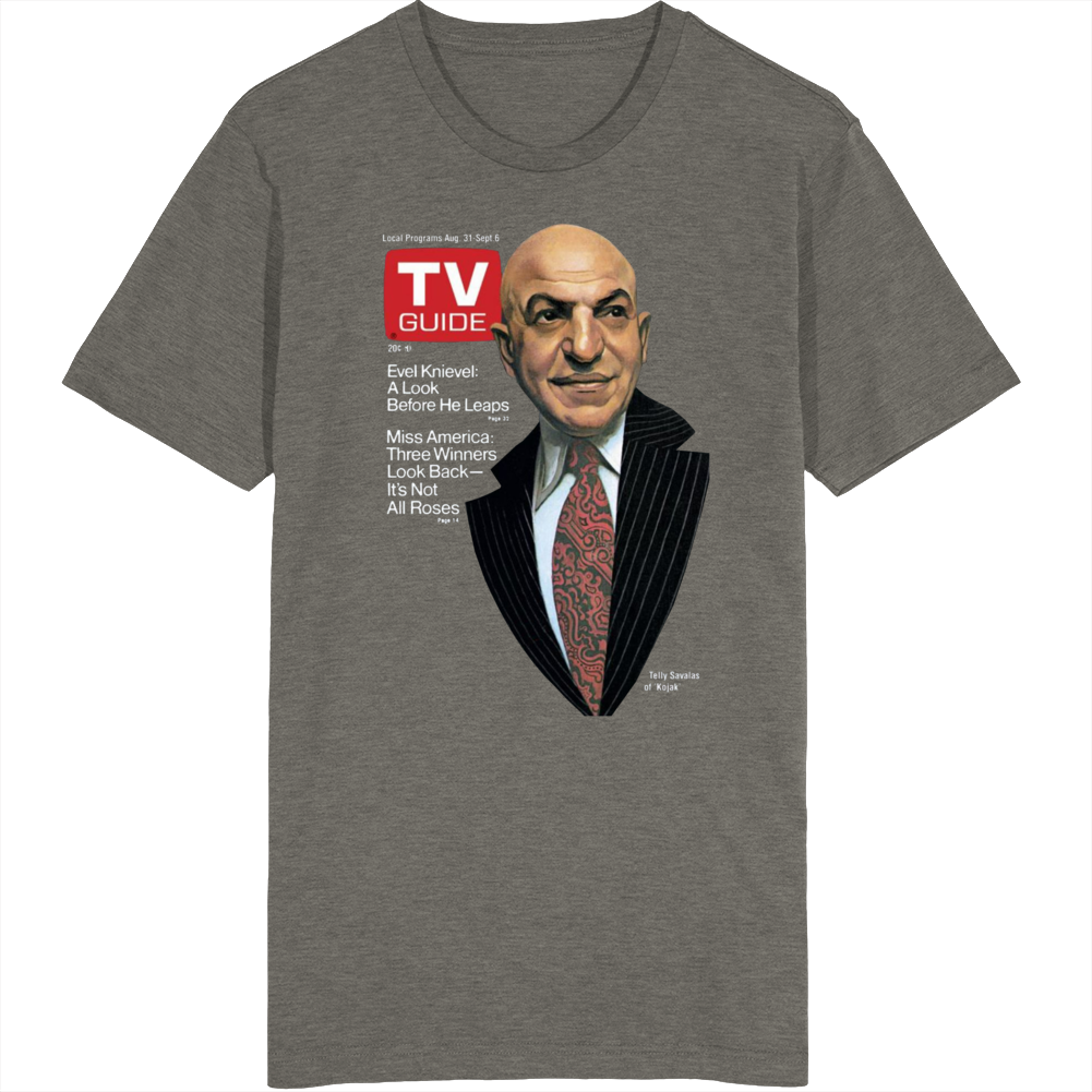 Kojak Telly Savalas Tv Magazine Cover T Shirt