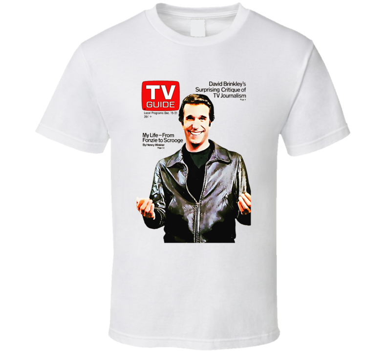 Happy Days Fonzie Henry Winkler Tv Magazine Cover T Shirt