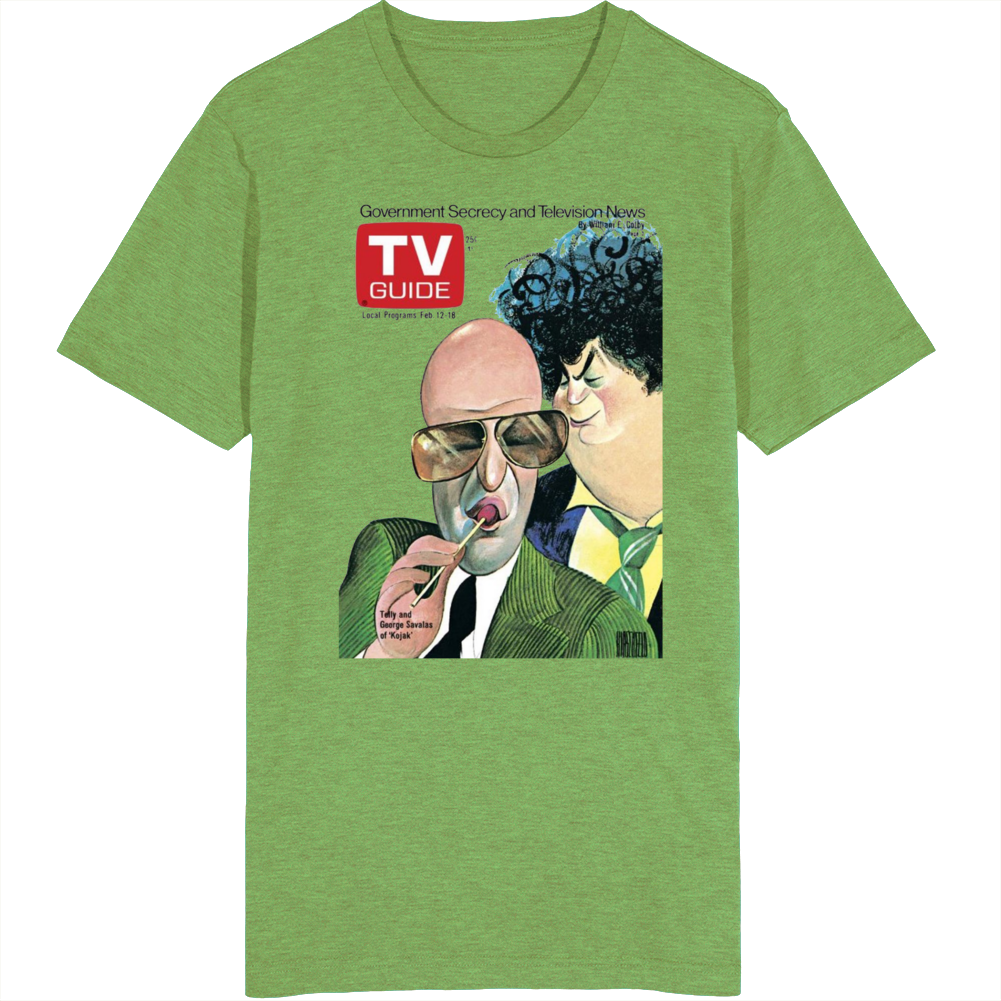 Kojak Telly And George Savalas Tv Magazine T Shirt