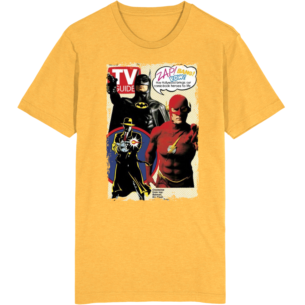 Batman The Flash Dick Tracy Tv Magazine Cover T Shirt