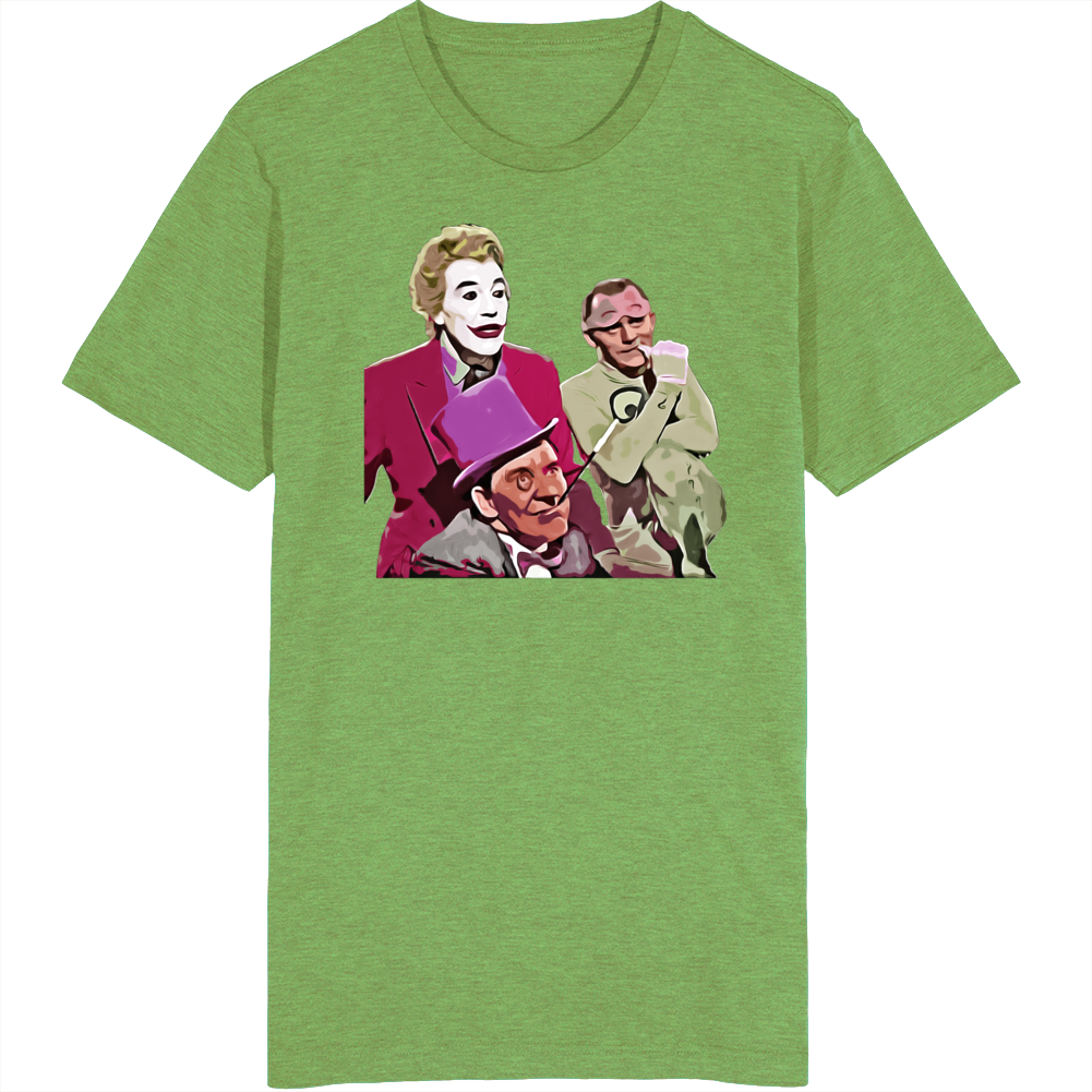 Joker Riddler Penguin Batman 60s Tv Show T Shirt