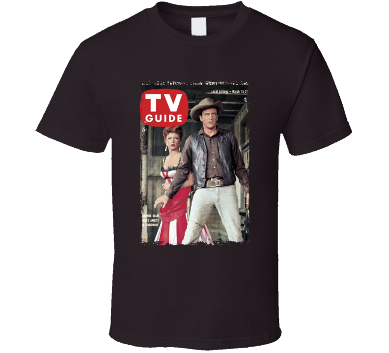 Gunsmoke Arness Blake Tv Magazine Cover T Shirt