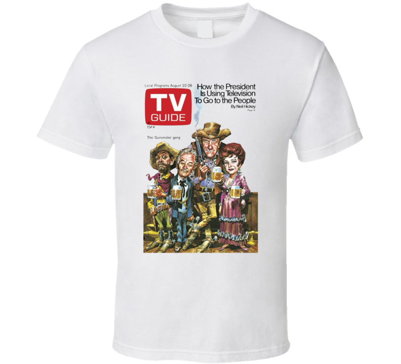 Gunsmoke Cast Tv Magazine Cartoon Cover T Shirt