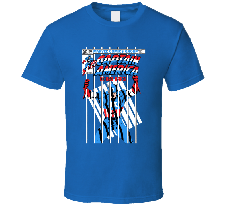 Captain America Behind Bars Comic T Shirt