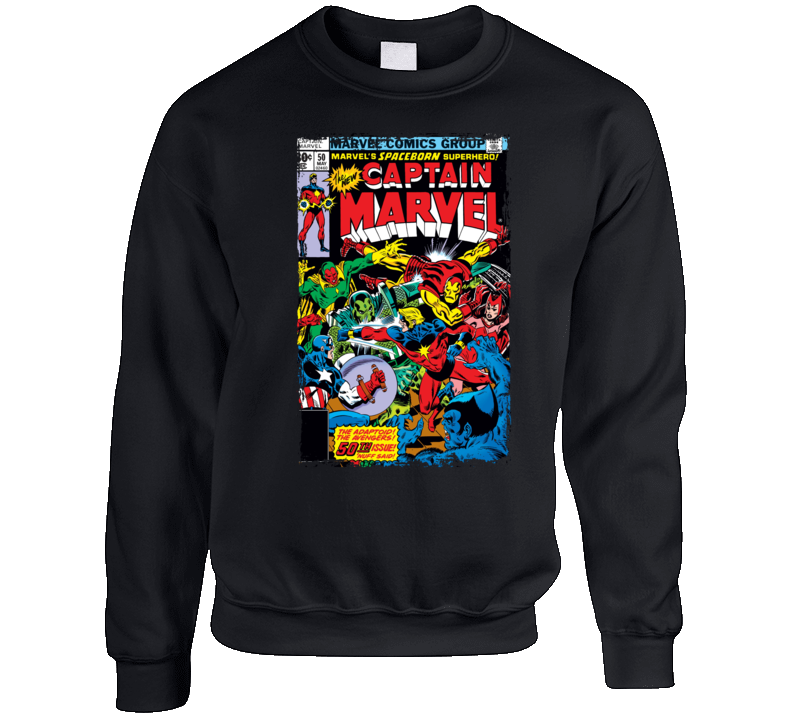 Captain Marvel Comic Issue 50 Crewneck Sweatshirt