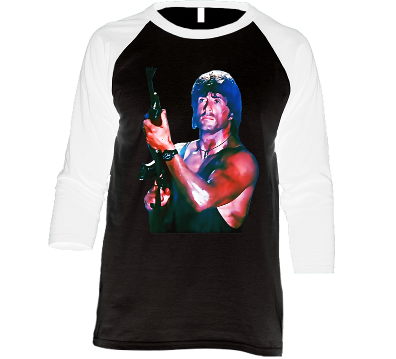 Rambo Iii Sylvester Stallone Movie Raglan T Shirt
