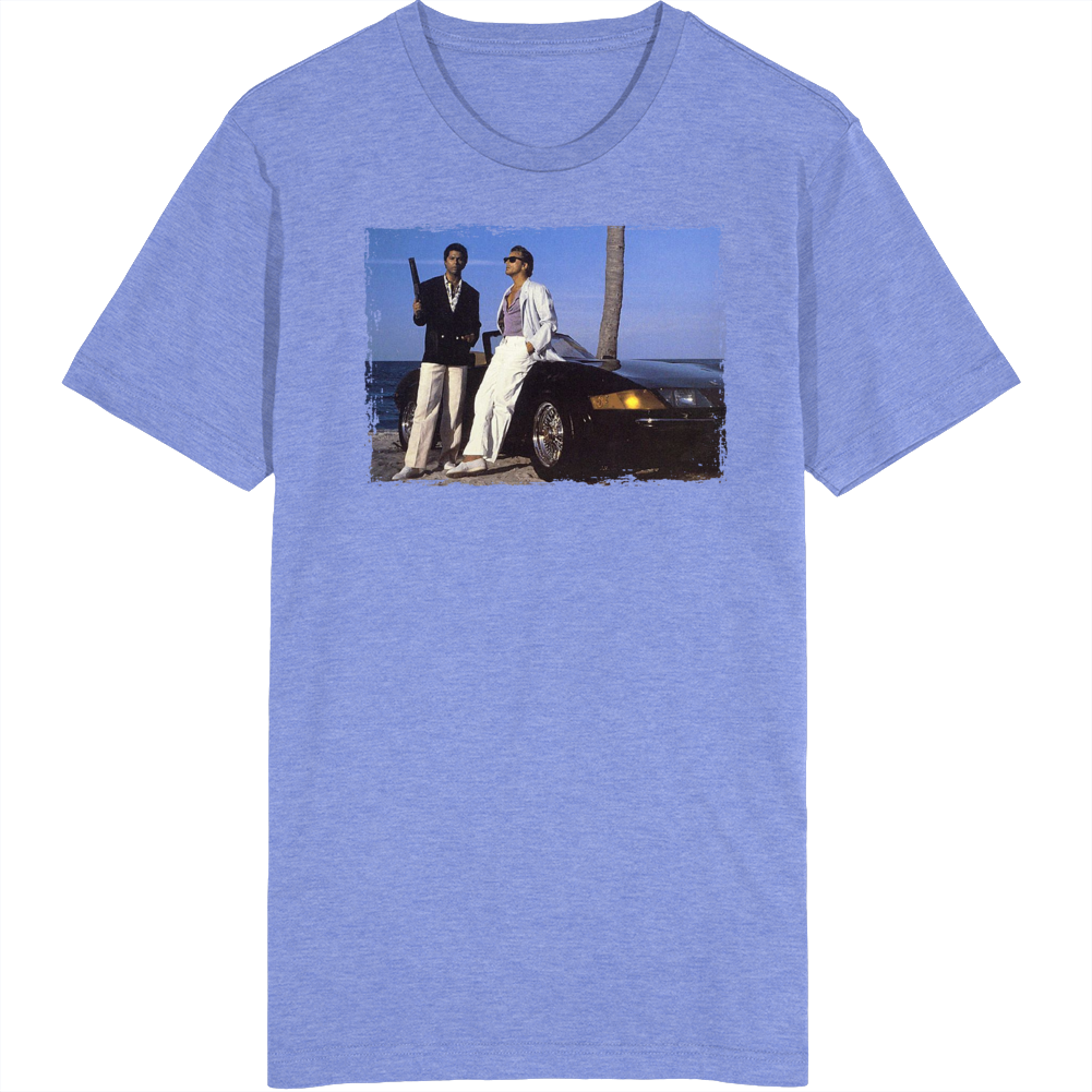 Miami Vice Crockett And Tubbs Ferrari T Shirt