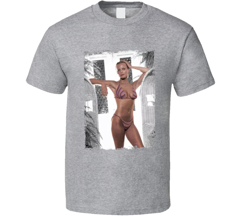 Chery Ladd Striped Bikini Actor T Shirt