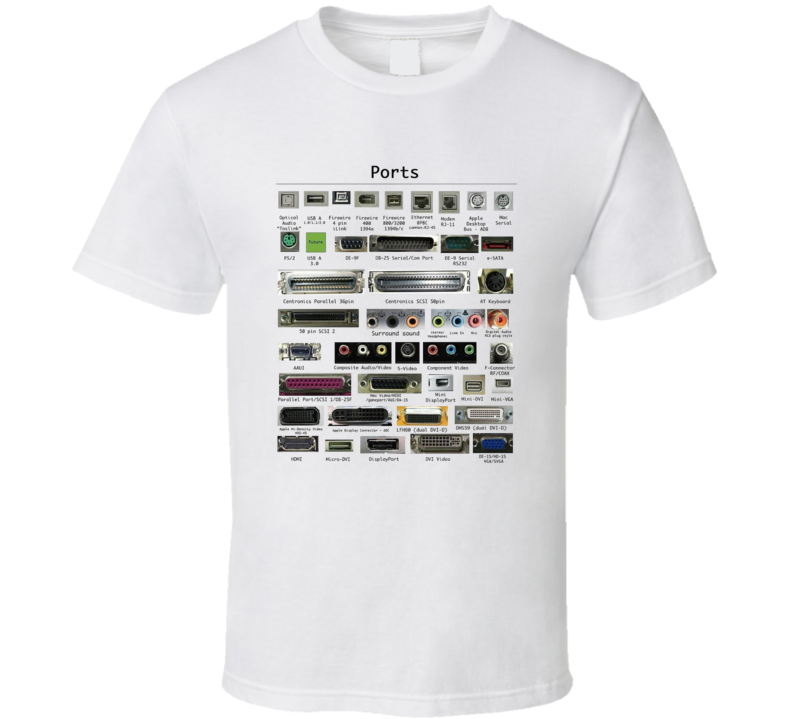 Computer Port Types T Shirt