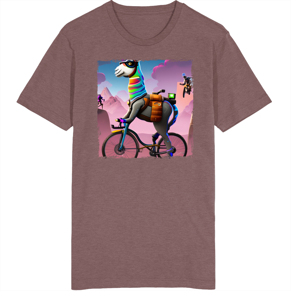 Llama Riding A Bike T Shirt