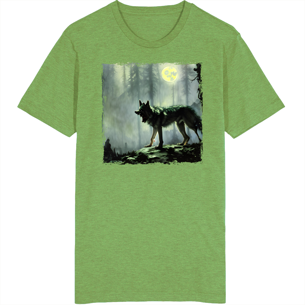 Werewolf Howling At The Moon T Shirt