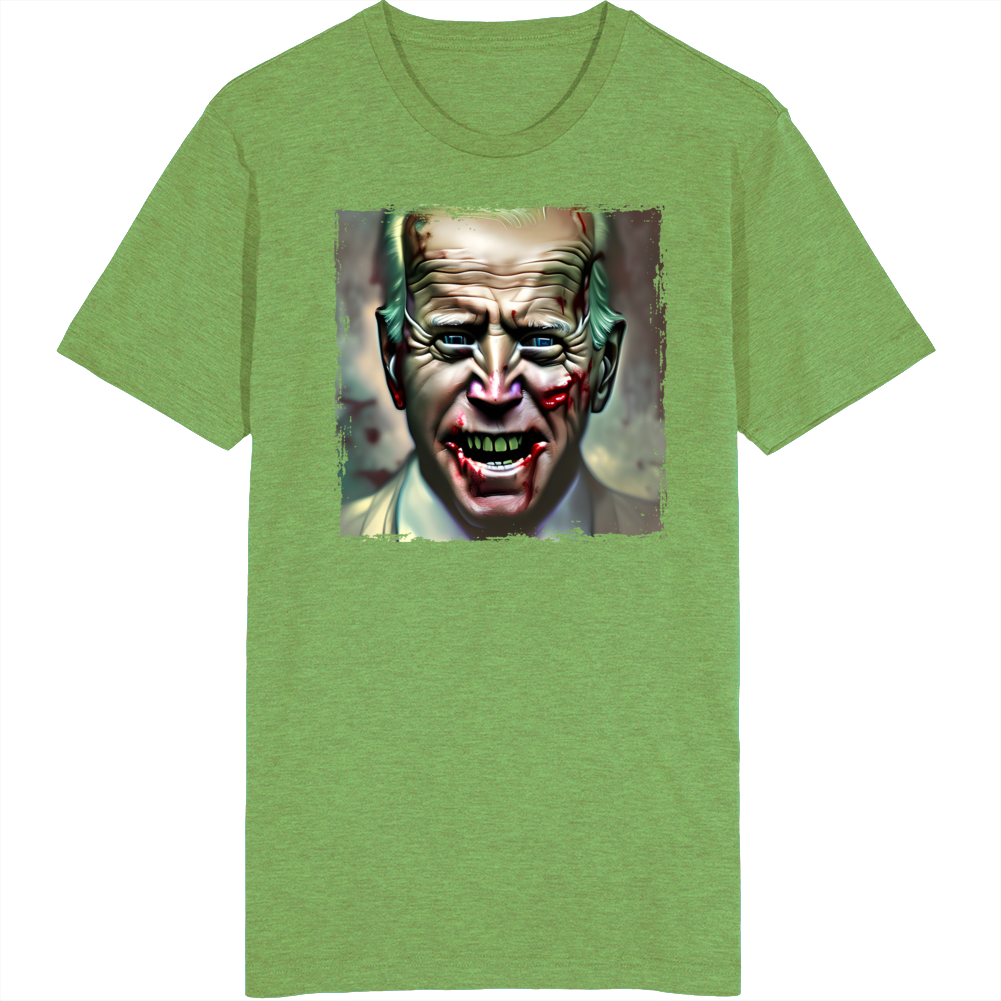 Joe Biden Zombie Monster Face T Shirt