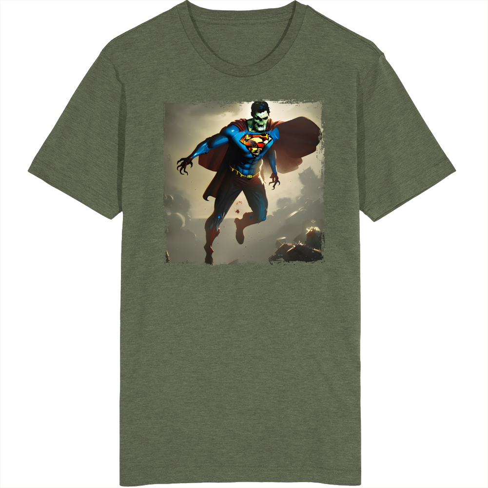 Zombie Superman Superhero T Shirt