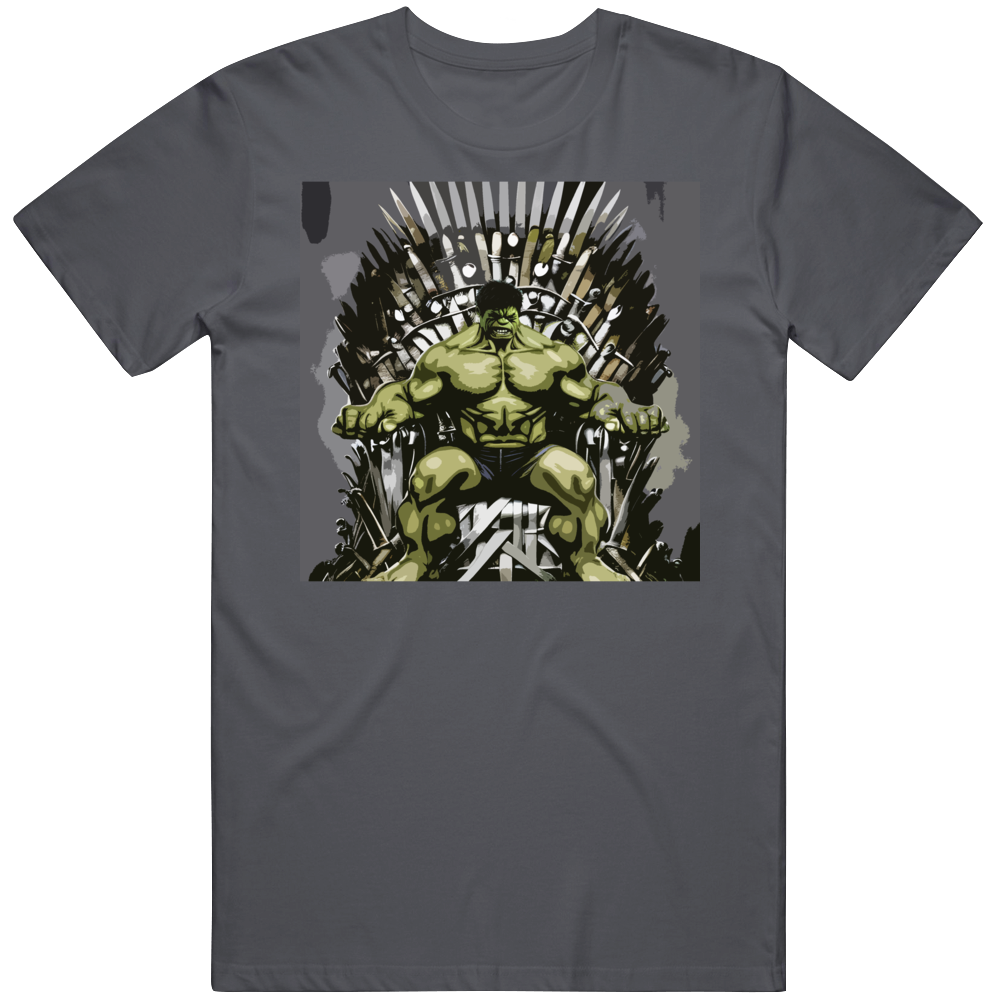King Hulk Iron Throne Fan Art Parody Mash Up T Shirt
