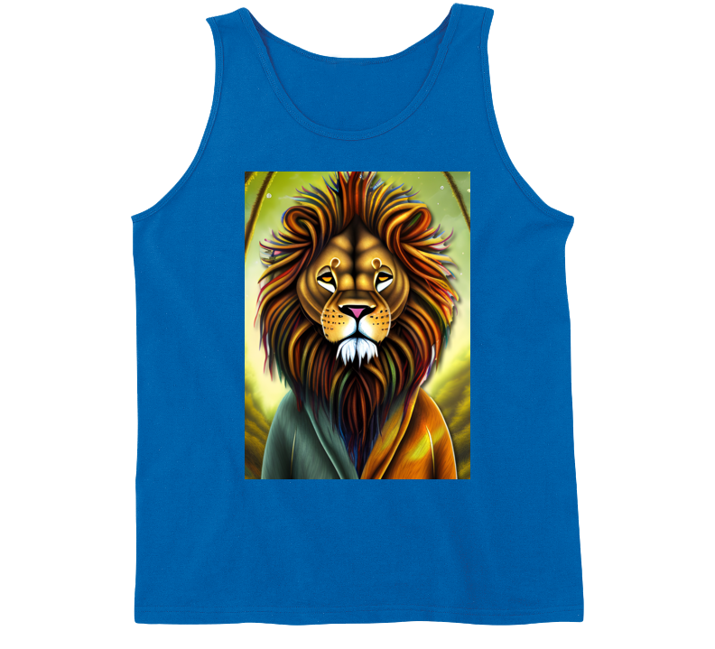 Day Off Lion In A Robe Housecoat Parody Tanktop