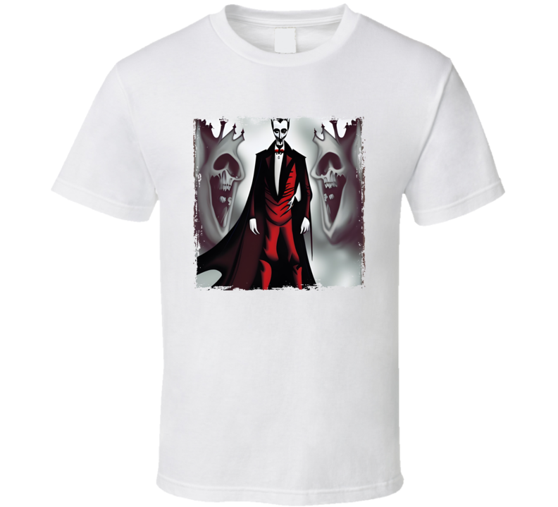 Count Dracula And Ghost Faces T Shirt
