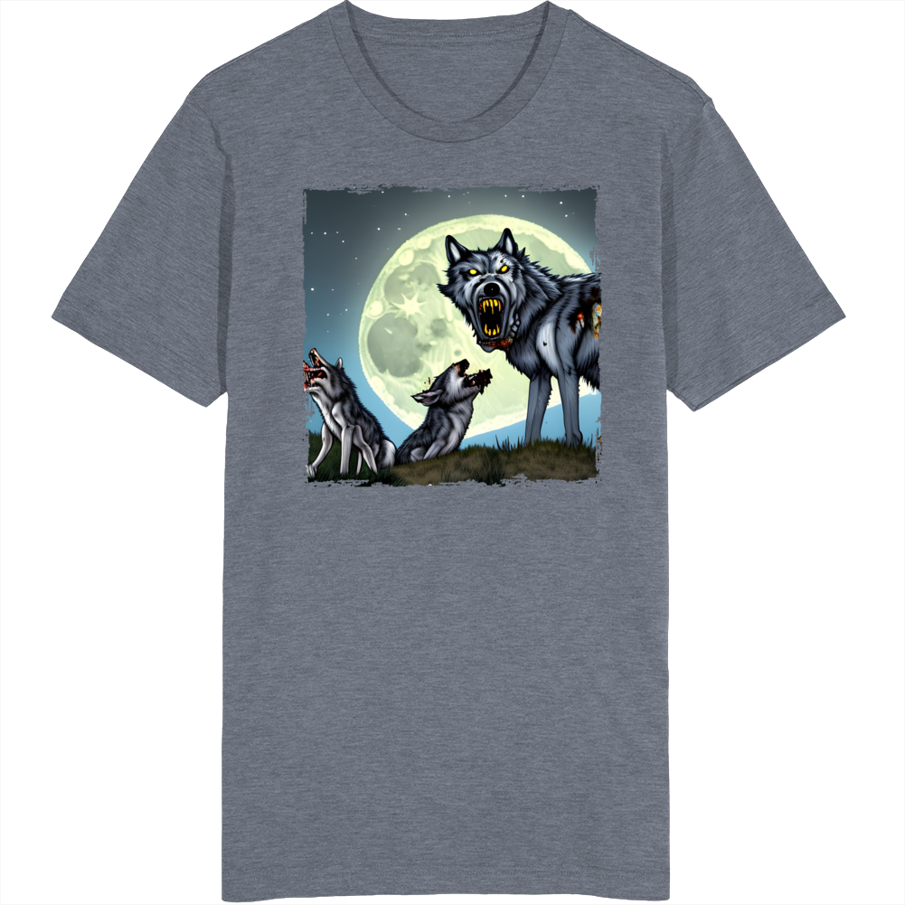 Zombie Wolves Baring Teeth T Shirt