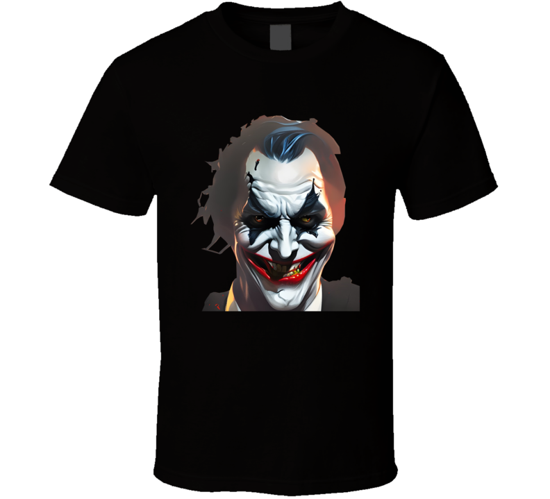The Joker Zombie Face Ai Art Fan T Shirt