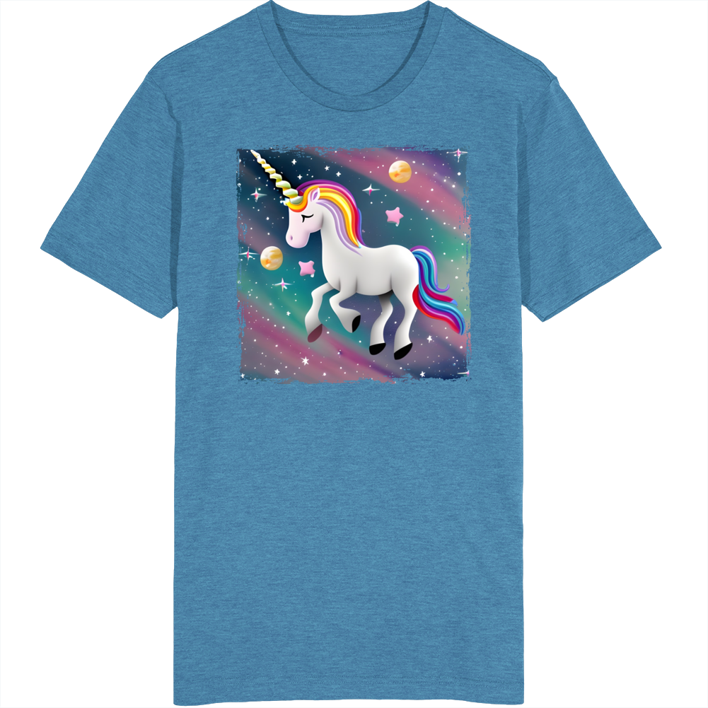 Unicorn Rainbow Colored Art T Shirt