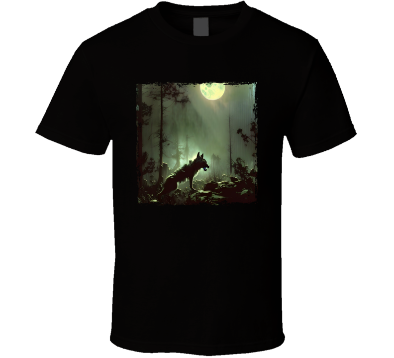 Zombie Wolf In The Woods T Shirt