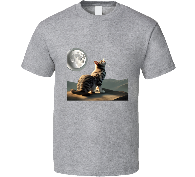 Cat Looking To The Sky T Shirt