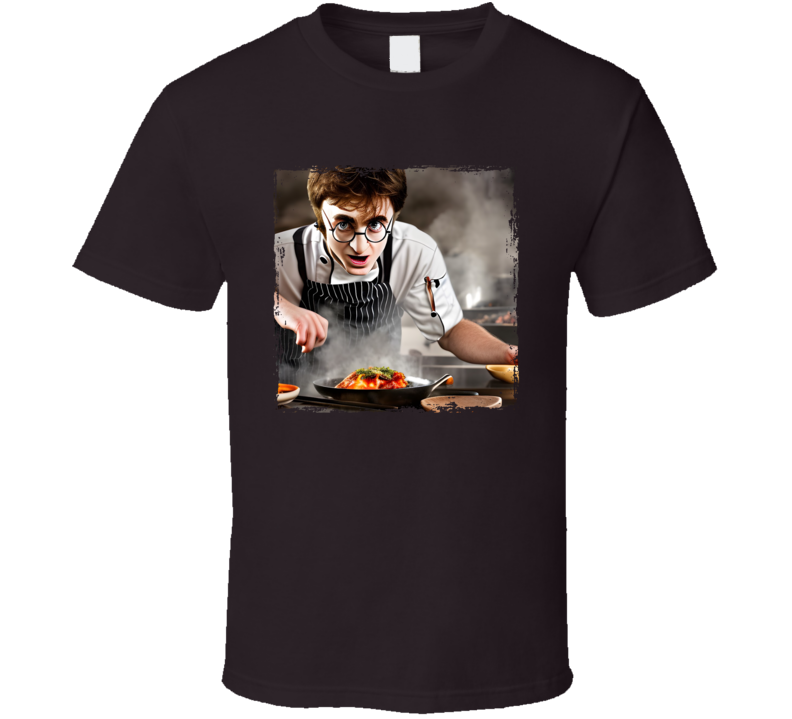 Chef Harry Potter In Kitchen Cooking Funny Parody T Shirt