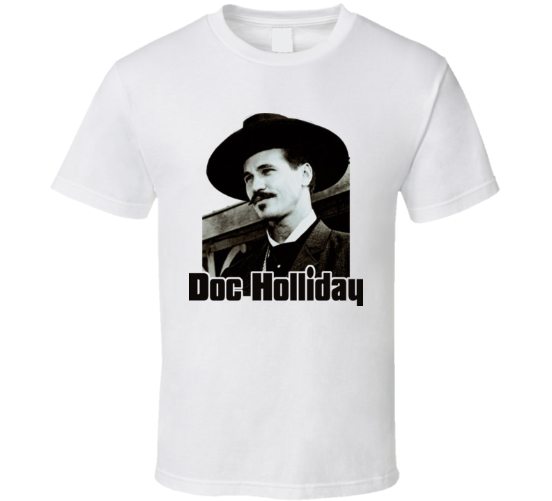 Val Kilmer Doc Holiday Tombstone Western Cowboy T Shirt