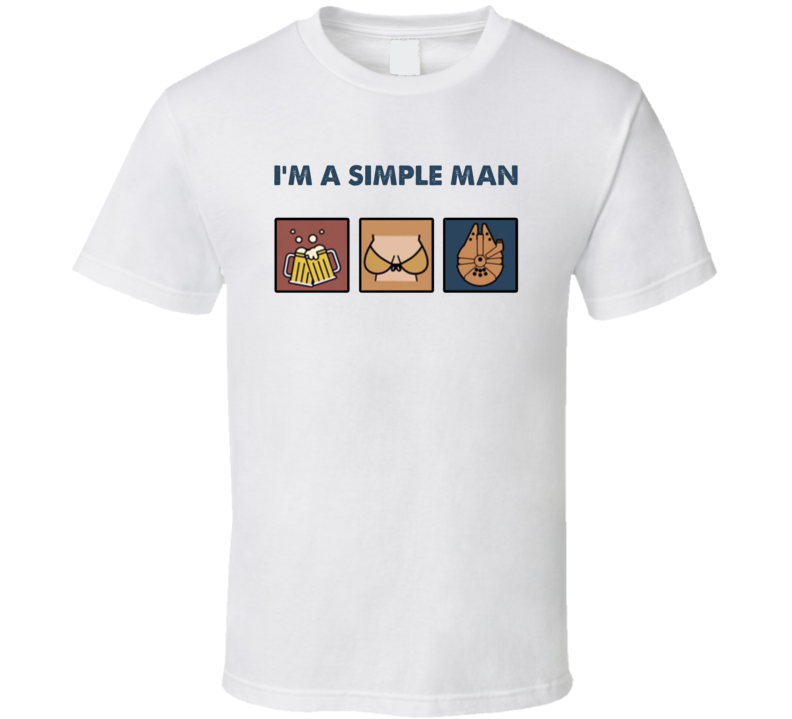 I'm A Simple Man Beer Boobs Millennium Falcon T Shirt