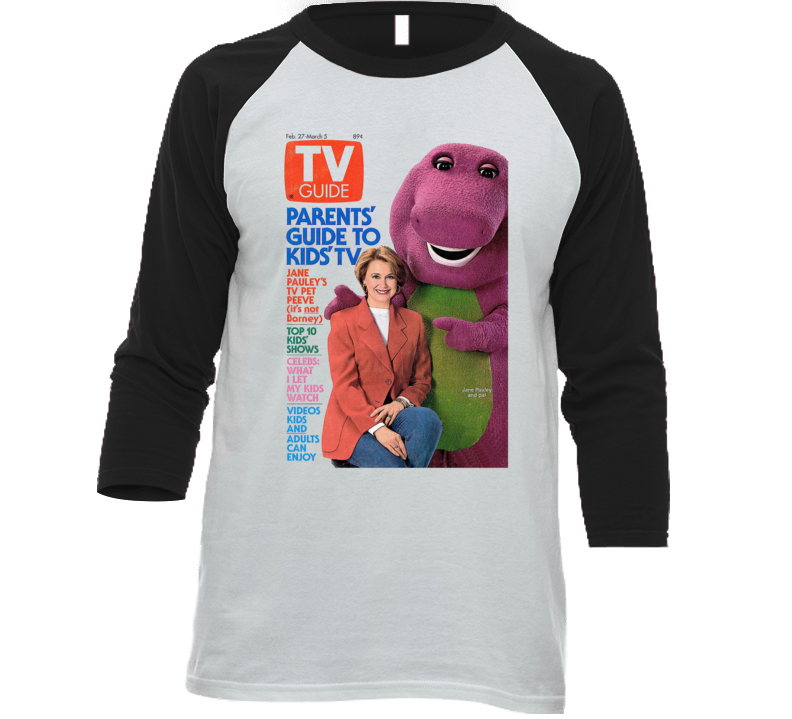 Barney Jane Pauley Tv Raglan T Shirt