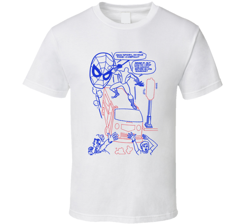 Spiderman Coloring Book Sticker Page T Shirt
