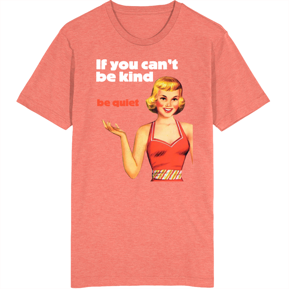 If You Can't Be Kind Be Quiet T Shirt