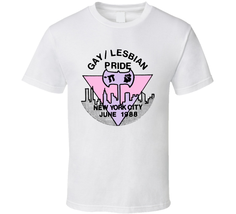 Gay Lesbian Pride New York City 1988 Retro Supporter T Shirt