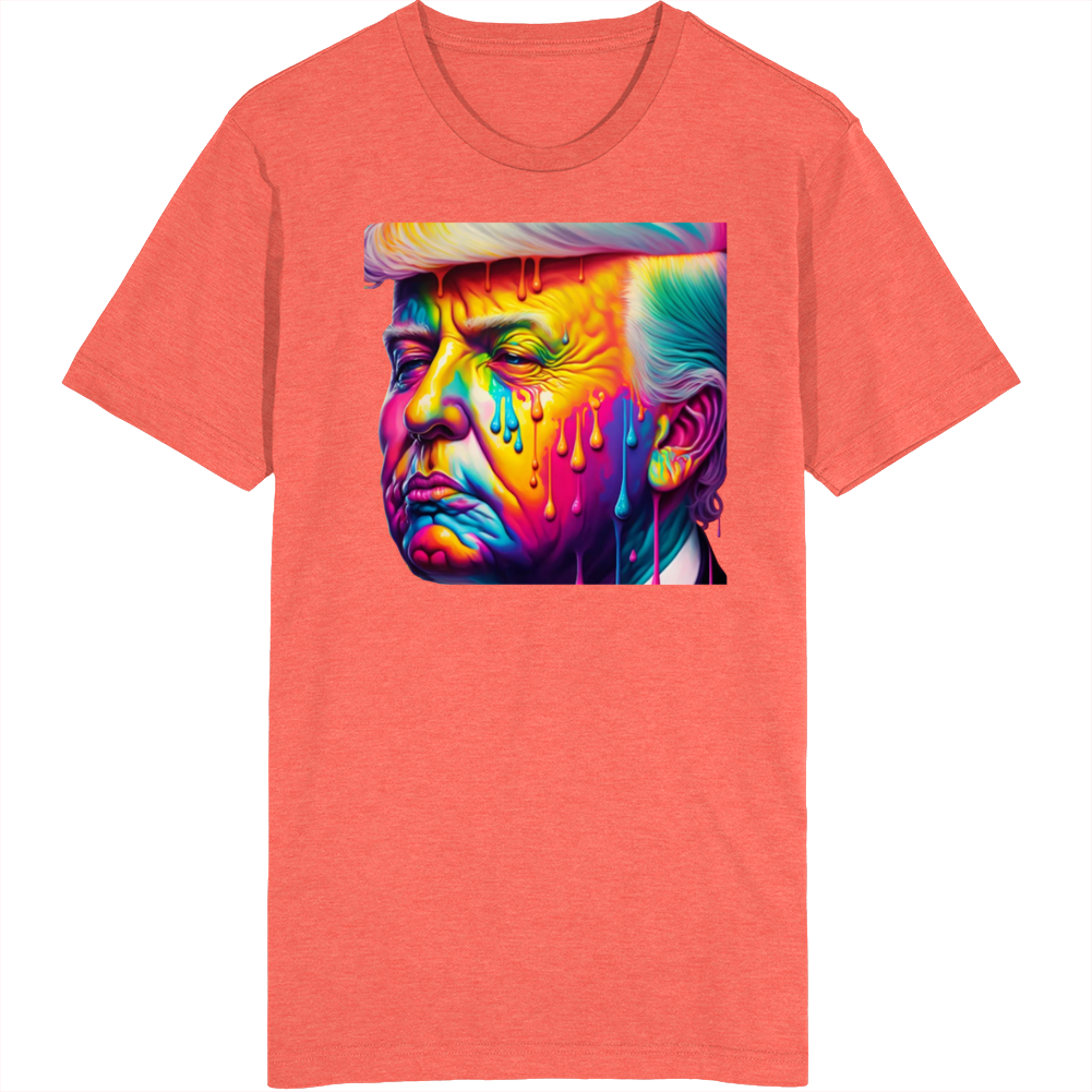 Donald Trump Sweating Rainbow Colors T Shirt