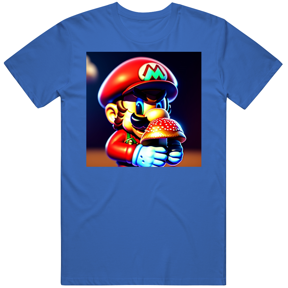Super Mario Loves Mushrooms Video Gamer T Shirt