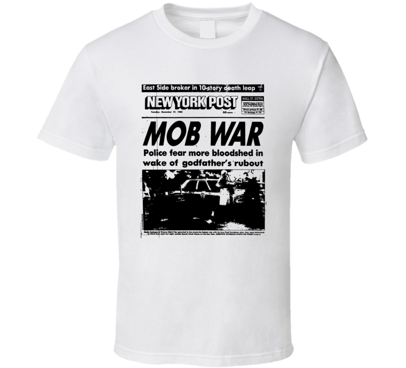 New York Post Mob War Headline 1985 T Shirt